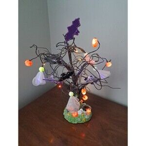 Halloween Lighted Spooky Tree Ghost Pumpkin Decor Animated Works READ